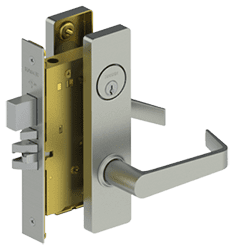 Mortise Passage Lever Set - Escutcheon Trim