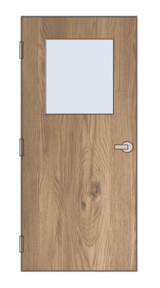 commercial wood door with glass