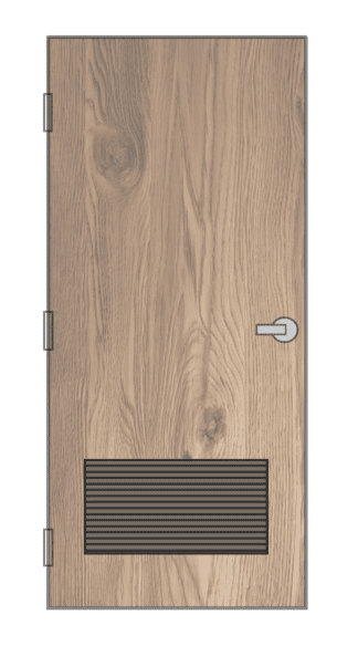commercial wood door with louver