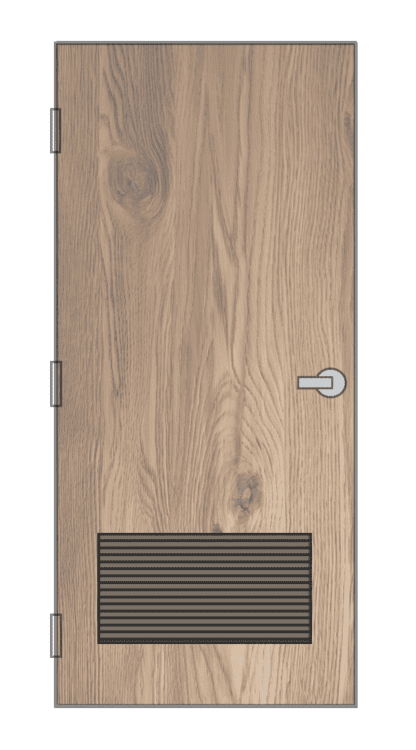 commercial wood door with louver