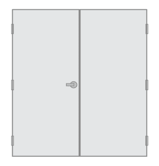 commercial double metal doors