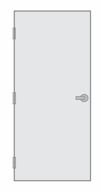 flush commercial metal door