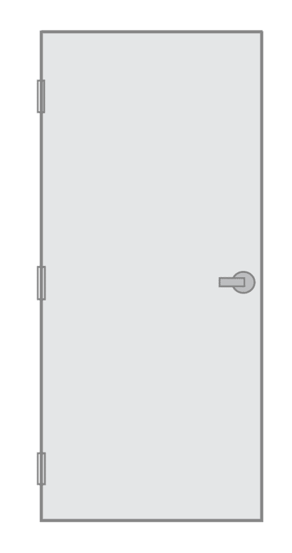 flush commercial metal door