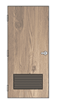 commercial wood door with louver