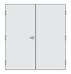 commercial double metal doors